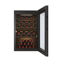 Haier Wine Bank 50 Serie 3 HWS49GAE Kompresorinis vyno aušintuvas Laisvai pastatomas Juoda 49 buteliai