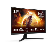 AOC G4 CQ32G4VE kompiuterio monitorius 80 cm (31,5 colio) 2560 x 1440 pikselių „Quad HD“ LCD juodas, pilkas