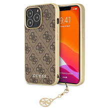 Guess GUHCP13LGF4GBR iPhone 13 Pro / 13 6.1 "brown / brown hardcase 4G Charms Collection Guess GUHCP13LGF4GBR iPhone 13 Pro / 13 6.1 "brown / brown hardcase 4G Charms Collection