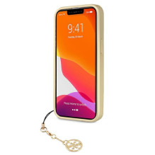 Guess GUHCP13LGF4GBR iPhone 13 Pro / 13 6.1 'rudas / rudas kietasis dėklas 4G Charms Collection Guess GUHCP13LGF4GBR iPhone 13 Pro / 13 6.1 'rudas / rudas kietasis dėklas 4G Charms Collection