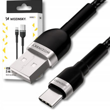 Wozinsky WNBAC2 USB-A / USB-C 2.4A laidas 2 m - juodas