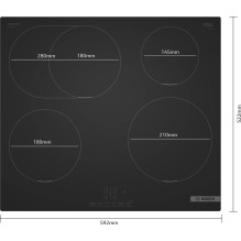 Indukcinė Viryklė - Bosch PIF61ABB5E 60 cm 4 Zonos Jutiklinis Valdymas Juoda