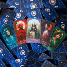 Kolekcionuojamos Kortelės - Blue Angel Zodiac Oracle 54 Cards Guidebook