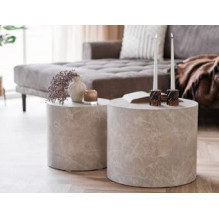 COFFEE TABLE BEIGE SET 38X36 48X40
