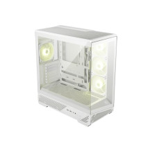 Korpusas, MSI, ATX / micro ATX / Mini-ITX, baltas / permatomas, Midi Tower, MAG PANO 130R PZ WHITE, MAGPANO130RPZWHITE