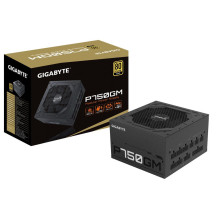 Power Supply, GIGABYTE, GP-P750GM, 750 Watts, Efficiency 80 PLUS GOLD, PFC Active, MTBF 100000 hours, GP-P750GM