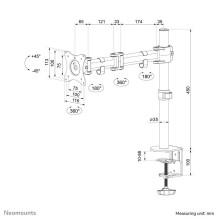 MONITOR ACC DESK MOUNT / 10-30" NM-D135WHITE NEOMOUNTS