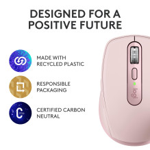 PELĖ USB OPTINĖ WRL MX 3S / ROŽINĖ 910-006931 LOGITECH