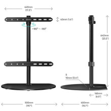 TV SET ACC DESKTOP STAND / 32-65" BLACK PT2-B ONKRON