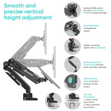 MONITOR ACC DESK MOUNT / 13-34" BLACK G90-B ONKRON MONITOR ACC DESK MOUNT / 13-34" BLACK G90-B ONKRON