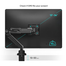 MONITOR ACC DESK MOUNT / 13-34" BLACK G90-B ONKRON MONITOR ACC DESK MOUNT / 13-34" BLACK G90-B ONKRON