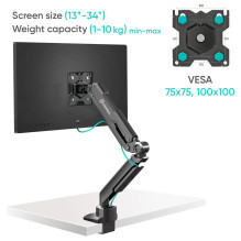 MONITOR ACC DESK MOUNT / 13-34" BLACK G90-B ONKRON MONITOR ACC DESK MOUNT / 13-34" BLACK G90-B ONKRON
