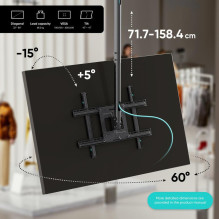 TV SET ACC CEILING MOUNT / 32-80" BLACK N1L-B ONKRON TV SET ACC CEILING MOUNT / 32-80" BLACK N1L-B ONKRON