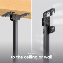TV SET ACC CEILING MOUNT / 32-80" BLACK N1L-B ONKRON TV SET ACC CEILING MOUNT / 32-80" BLACK N1L-B ONKRON