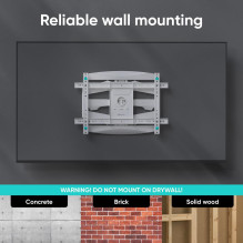 TV SET ACC WALL MOUNT / 40-75" / WHITE M6L-W ONKRON