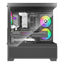 Case, XILENCE, XG172, MidiTower, Case product features Fan control panel / Transparent panel, Not included, Colour Black