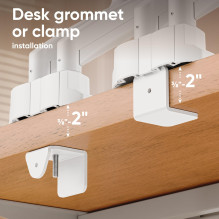 MONITOR ACC DESK MOUNT / 13-32" BLK / WHT G160-BW ONKRON