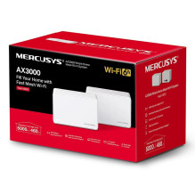 Wireless Router, MERCUSYS, Wireless Router, 2-pack, 3000 Mbps, Mesh, 3x10 / 100 / 1000M, HALOH80X(2-PACK)