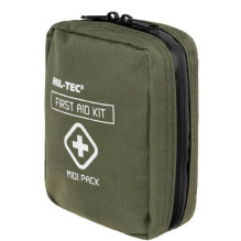 Mil-Tec pirmosios pagalbos rinkinys Midi Pack - alyvuogių spalvos Mil-Tec pirmosios pagalbos rinkinys Midi Pack - alyvuogių spalvos