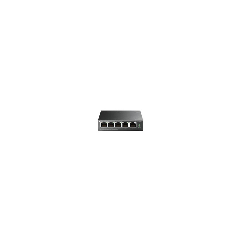 TP-LINK komutatorius TL-SG1005LP nevaldomas darbalaukio PoE+ prievadų skaičius: 4, maitinimo tipas: išorinis.