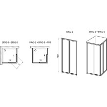 Shower cabin RAVAK SRV2-90 195 S, without tray, 90 cm Shower cabin RAVAK SRV2-90 195 S, without tray, 90 cm