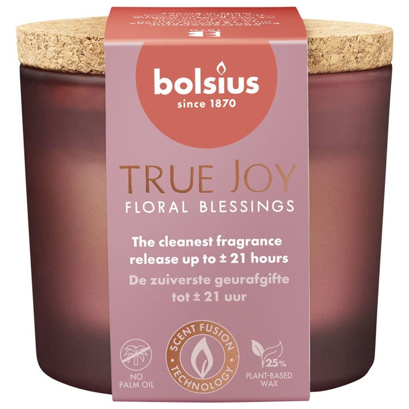 Candle, aromatic Bolsius TRUE JOY Floral Blessings, 21 h