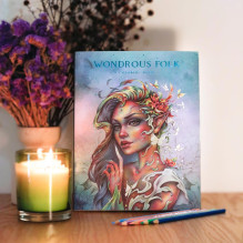 Wondrous Folk spalvinimo knyga Blue Angel