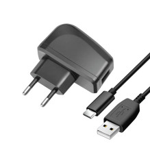 Įkroviklis Blue Star Lite 10W USB-A + USB-A to USB-C cable juodas Įkroviklis Blue Star Lite 10W USB-A + USB-A to USB-C cable juodas