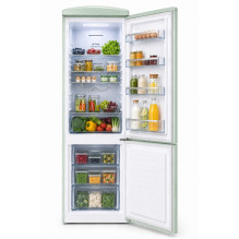 Ravanson LKK-315RM Retro Fridge 597 mm x 707 mm x 1943 mm , 315 l , Total No Frost , Energy Class E , mint