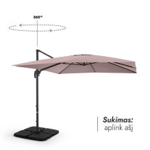 Outdoor umbrella with cover Comfort Taupe