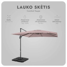 Lauko skėtis su užvalkalu Comfort Taupe
