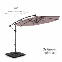 Lauko skėtis su užvalkalu Select Taupe Lauko skėtis su užvalkalu Select Taupe
