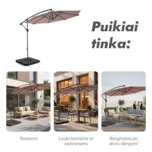 Lauko skėtis su užvalkalu Select Taupe Lauko skėtis su užvalkalu Select Taupe