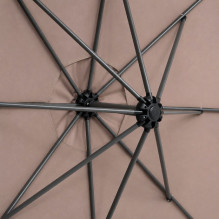 Outdoor umbrella with base and cover Select Taupe
