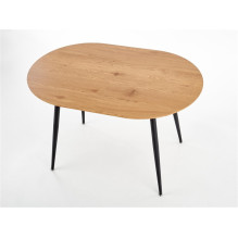 Valgomojo stalas Colorado, juodas / ąžuolo,120-160x80x74cm Valgomojo stalas Colorado, juodas / ąžuolo,120-160x80x74cm