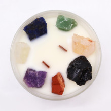 Candle - Ancient Wisdom Large Chakra Crystal Soy Wax with Minerals Candle - Ancient Wisdom Large Chakra Crystal Soy Wax with Minerals