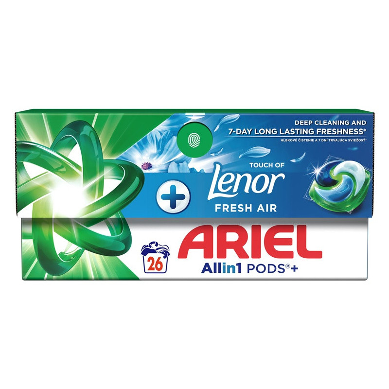 KAPSULĖS SKALB ARIEL FRESH AIR 26VNT