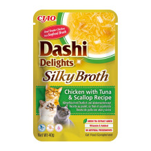Cat Treat - INABA Dashi Delights Silky Broth Chicken Tuna Scallop 40g Cat Treat - INABA Dashi Delights Silky Broth Chicken Tuna Scallop 40g