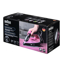 Braun TexStyle 1 Sausas ir garinis lygintuvas Keraminis padas 2000 W Juoda, Violetinė
