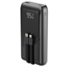 Enerģijas krātuve Gembird 20W 20000mAh 20W PD 18W QC 3.0 Integrated Cables