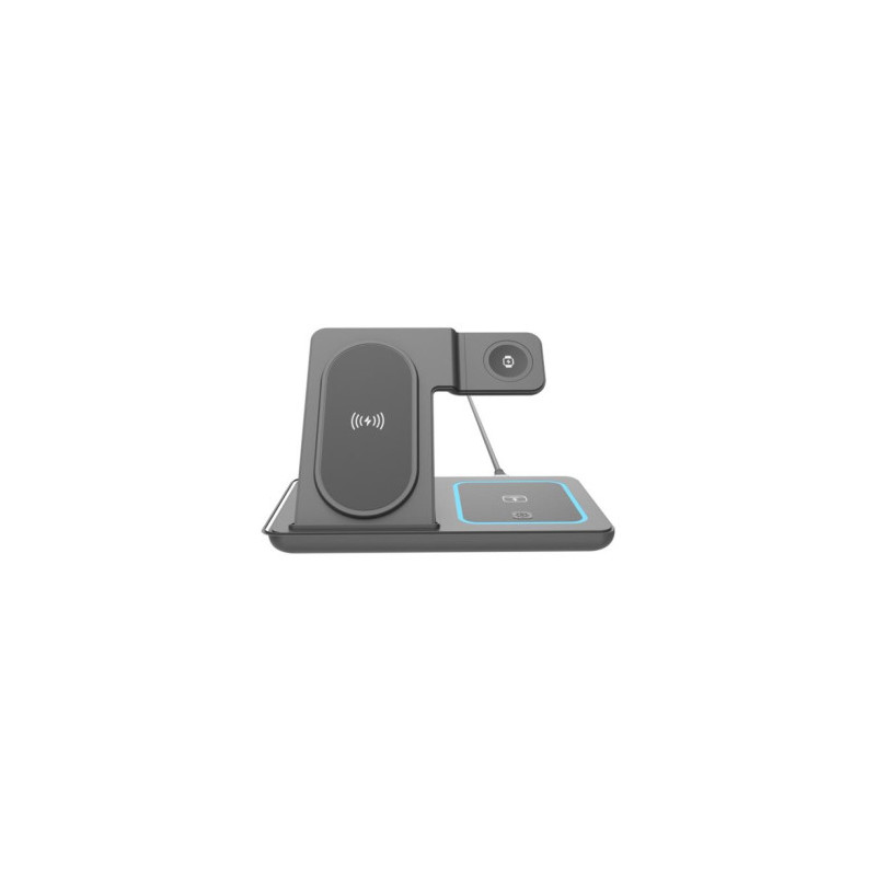 Lādētājs Gembird 3-in-1 15W Apple iPhone 15W Wireless TWS 3W Watch 2.5W