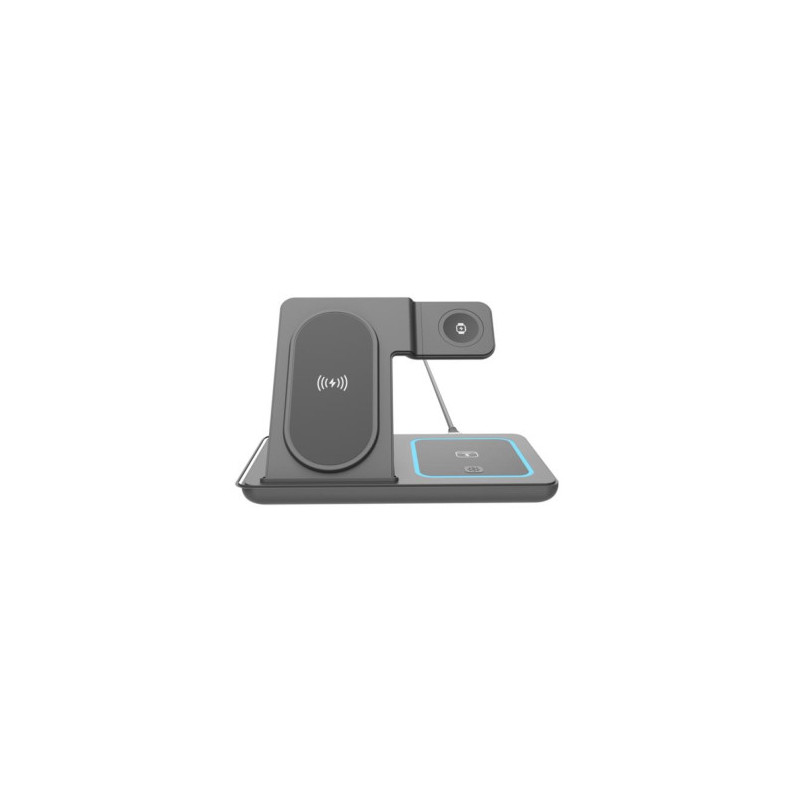 Lādētājs Gembird 3-in-1 15W Samsung Phone 15W Wireless TWS 3W Watch 2.5W