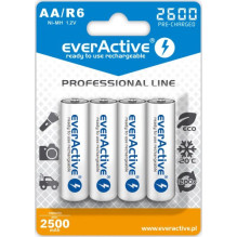 Rechargeable Batteries - everActive Ni-MH R6 AA 2600 mAh Professional Line 4 pcs.