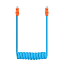 USB-C Įkrovimo Kabelis - Newell USB-C 100W Greito Įkrovimo Kabelis, 2m, Silikonas, Mėlyna-Oranžinė