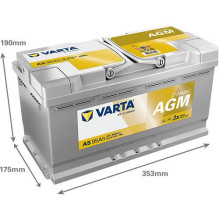 Akumuliatorius Varta AGM G14, 95 Ah, 850 A, 12 V Akumuliatorius Varta AGM G14, 95 Ah, 850 A, 12 V