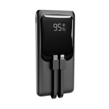 Gembird PB10-PD20-LCD-01 Fast charging power bank with integrated cables, 20W, 10000 mAh, black Gembird PB10-PD20-LCD-01 Fast charging power bank with integrated cables, 20W, 10000 mAh, black