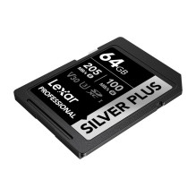 Lexar Professional SILVER PLUS SDXC 64GB atminties kortelė Lexar Professional SILVER PLUS SDXC 64GB atminties kortelė