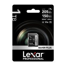 „Lexar Professional SILVER PLUS SDXC 1 TB“ atminties kortelė „Lexar Professional SILVER PLUS SDXC 1 TB“ atminties kortelė