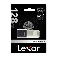 „Lexar Fingerprint F35pro“ USB 3.2 128 GB atmintinė „Lexar Fingerprint F35pro“ USB 3.2 128 GB atmintinė