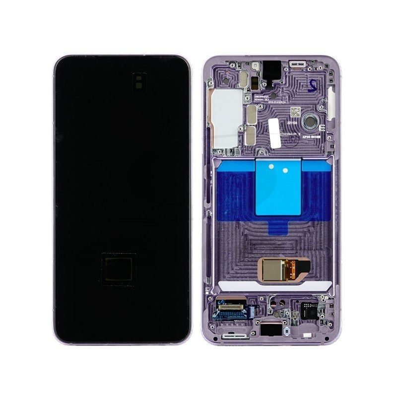 LCD screen Samsung S901 S22 5G with touch screen and frame Purple original (service pack)